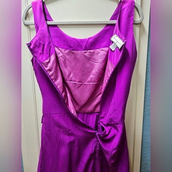 Spenser Jeremy Womens Purple Pure Silk Classic Sleeveless Faux Wrap Maxi Dress 4 - Picture 4 of 9